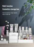 Estuche de plástico para maquillaje, caja contenedora de joyería, organizador de maquillaje, cajones, caja de almacenamiento de cosméticos, soporte para brochas de maquillaje - details 16
