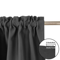 Cortinas De Ventana Térmicas Y Blackout Con Bolsillos Para Cepillo 1 Pieza Para Cocina Sala De Estar Dormitorio Decoración Del Hogar - details 2