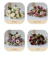 1pc Rosa De Seda Artificial Para Boda Decoración De Hogar Jardín Arco De Navidad Regalo DIY Venta Caliente De Flores Artificiales - details 4