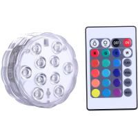 Luces LED Sumergibles Con Control Remoto Y Batería Para Piscina Bañera Tubo De Spa Fountain Vaso De Peces Operadas Por Batería - details 0