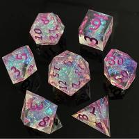 Juego De 7 Dados De Resina En Formas Poliedras Multicolor Para Juegos De Mesa Y Decoración Del Hogar Juguete De Rol Para Niños Y Adultos - details 15