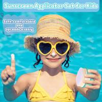 2 aplicadores de crema solar para niños, Protector aplicador de protector solar, aplicador de loción bronceadora con Cerdas suaves, juego de - details 4