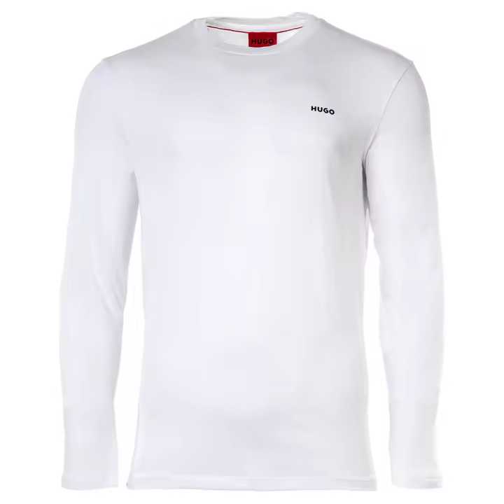 HUGO Hombre de manga larga - DEROL222, Cuello redondo, Camisa de manga larga, Estampado de logotipos, Algodón DEROL222 - 1