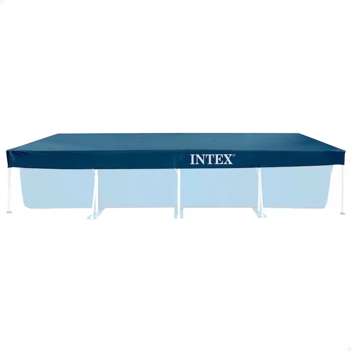 Intex 28039 - Cobertor piscina rectangular Prisma/small frame 460 cm x 225 cm, Color Azul - El cobertor tiene agujeros de drenaje y ventilación. Piscina NO incluida -. - 1
