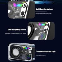 Altavoz Bluetooth Portátil 4W con Sonido Envolvente 3D y Luces LED RGB Sincronizadas con la Música, Impermeable IPX5, Bluetooth 5.3, Batería Recargable 6H, Ranura Tarjeta TF, Mini Altavoz Compacto para Playa, Viajes y Exterior – Negro - details 2