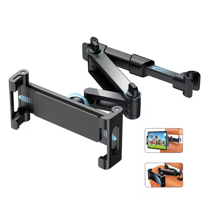 Mr Goodsy® Soporte tablet coche, Soporte reposacabezas asiento trasero para automóvil 360° rotación, Soporte de montaje extensible para iPad, Tableta de 4.7 a 14 pulgadas - 1