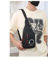 Bolsa De Pecho Para Hombres De Gran Capacidad Unisex Para Deportes Al Aire Libre Y Ocio Estilo Crossbody Monedero De Nylon - details 14