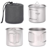 Tomshoo Copa De Camping Ultraligera De Titanio Con Mano Plegable Para Exteriores Y Picnics Vaso De Agua De 300/350/420/450/550/650/750ml - details 10