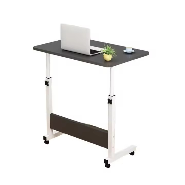 Mesa de ordenador ajustable portátil de escritorio girar mesa de cama para PC puede ser levantado Escritorio con rueda, Auxiliar Mesa portátil para Sofá - 1