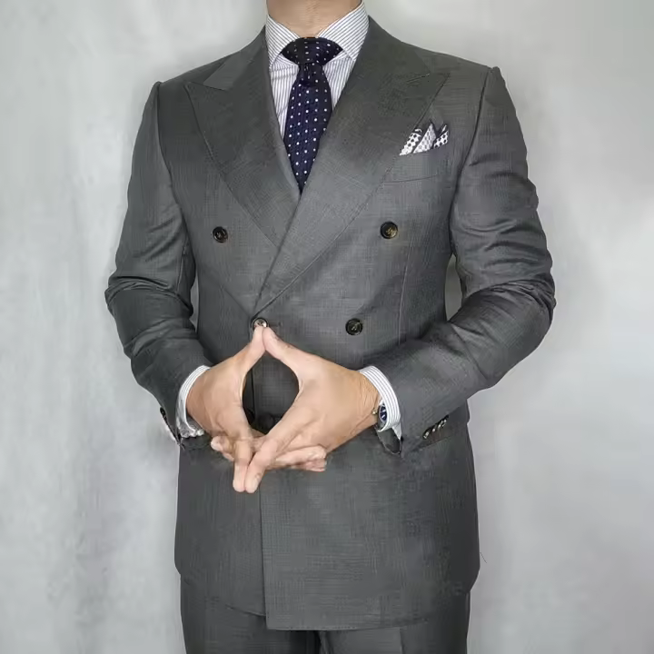 Traje De Boda Para Hombre 2 Piezas Con Chaqueta Y Pantalones Traje De Tuxedo Formal Ajustado Doble Botón Lapel Punta Alta - 1