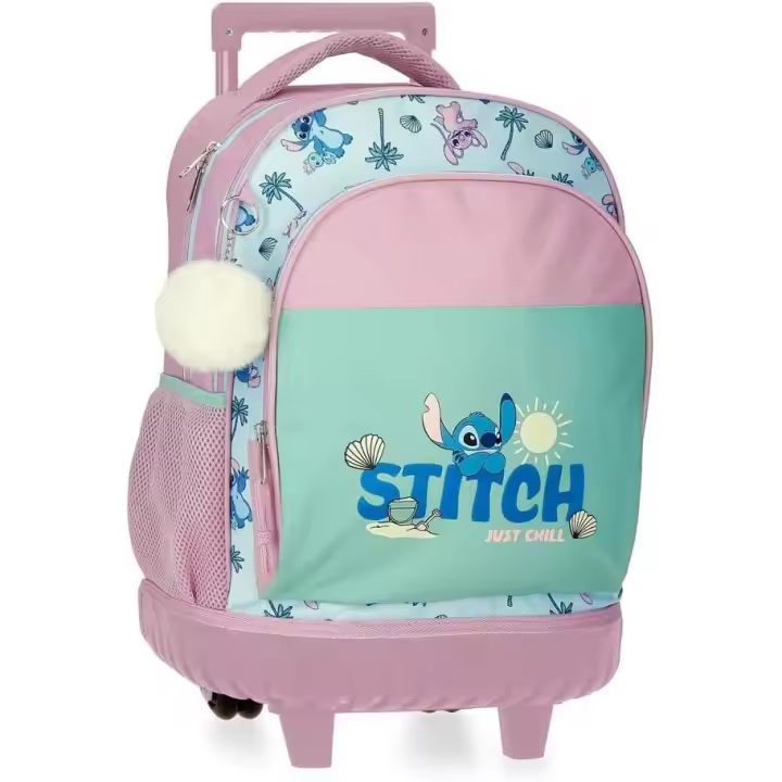 Mochila Compact Disney Stitch Just Chill - 2 Ruedas, 33x44x21 cms, Poliéster by Joumma Bags - 1