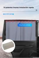 SEAMETAL 2Pcs Cortinas Magnéticas Para Coche Doble Capa Protección Solar Privacidad Bloqueo UV Cubierta Para Niños Ventana Lateral - details 4