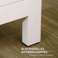HOMCOM Aparador Armario de Cocina con 3 Puertas Buffet de Salón con Estantes Ajustables para Comedor Estilo Moderno 120x40x70 cm Blanco - details 6