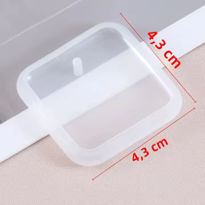 Molde De Silicona Para Joyería DIY Pendones Redondos Y Rectangulares Formas De Corazón Y Escudo Herramientas Para Colgantes Y Llaveros - 1