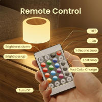 Lámpara De Noche Recargable Con Control Remoto Y Toque LED Mini Lámpara Portátil Para La Mesa De La Habitación Luz Dimmer Para Dormitorios - details 2