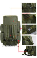 Mochila Táctica Grande De Viaje Para Camping Y Senderismo 110L 130L Bolsa De Hombro Militar Multifuncional Para Hombres Bolsa De Viaje Exterior - details 7