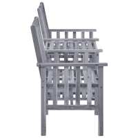 vidaXL Sillas de jardín con mesita madera maciza acacia 159x61x92 cm - details 2