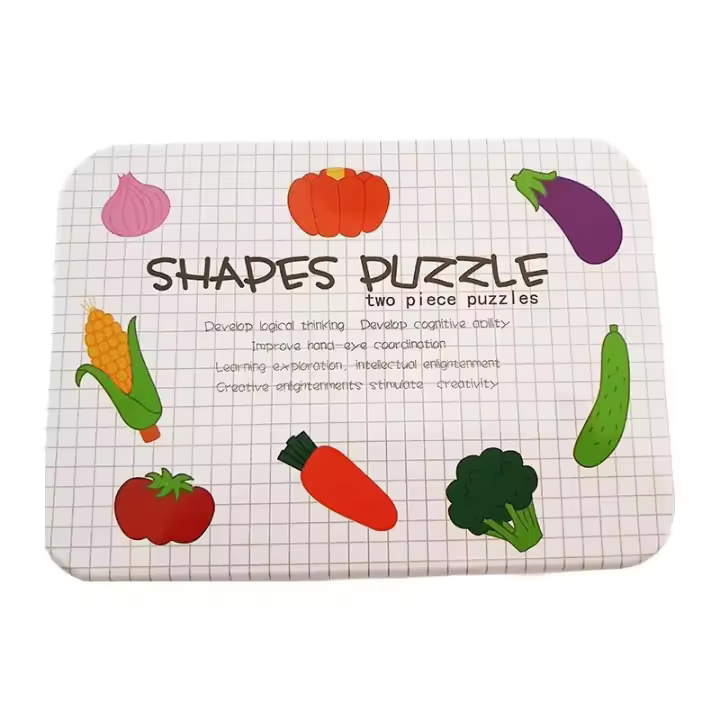 PUZLES MÚLTIPLES 13 EN 1: VERDURAS 2pcs/puzle (CAJA METÁLICA) - 1