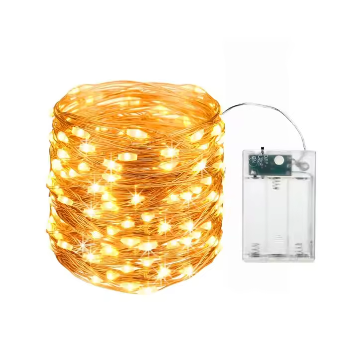 Luces De Navidad LED En Hilo De Cobre Fairy Lights Guirnalda 2M 5M 10M Con Pilas Incluidas Para Decoración De Habitación Jardín Fiesta Boda - 1