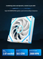 Ventilador De Torre Star Brick P1 Juego Leopardo Interstelar SE Bloque De Construcción Triple ARGB 12cm Para Computadora Con Conexión Inalámbrica - details 10