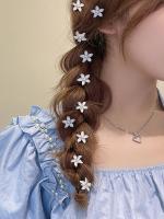 10pcs Clip De Pelo Peinado En Forma De Flor Pequeña Accesorios Para El Cabello De Viaje Mini Pinza Para Mujer Uso Diario - details 3