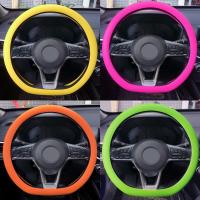 Cubierta De Guantes Para Volante Universal De Silicona Colorido Suave Decoración Automotriz DIY Accesorios Para Coche - details 1