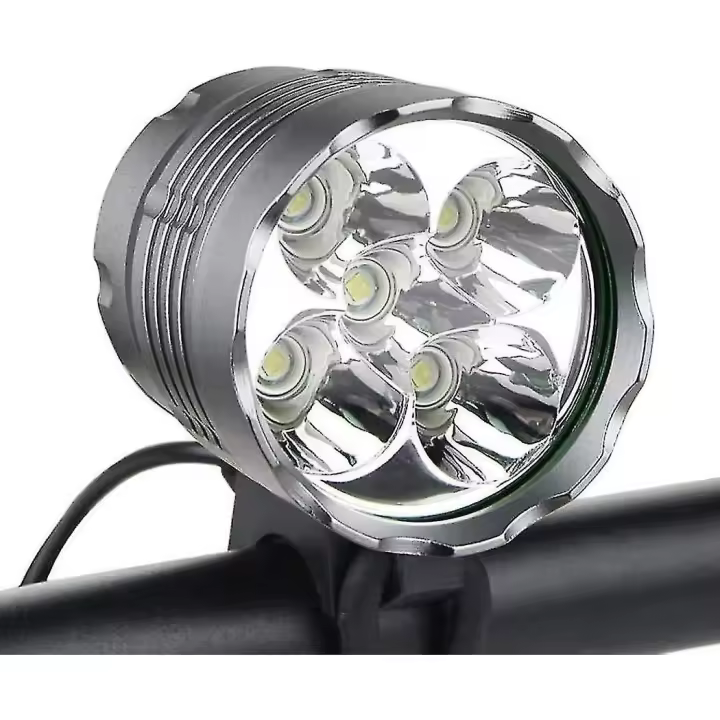 Luces de Bicicleta, 6000 Luces 5 llevó La Luz de La Bicicleta, Luz impermeable de La Bicicleta de Montaña with La Batería recargable 6400mAh, Delantero de 3 Modos Lighthouse - 1