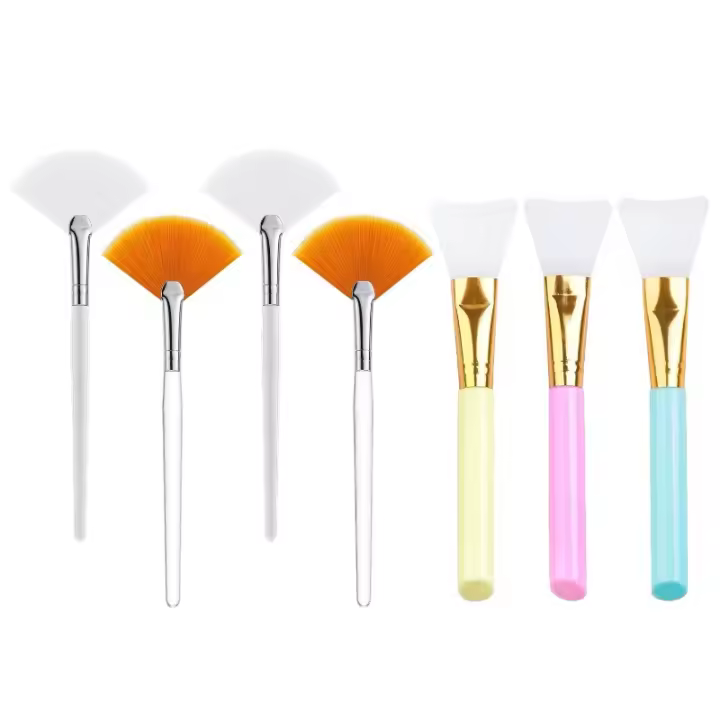 7 cepillos faciales de la máscara del cepillo suave de DIY para el maquillaje y el cuidado de la piel del silicón no electrónico - 1