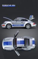 Coche De Juguete Porsche 964 Carrera RS De 1:24 Con Sonido Y Luz Vehículo De Metal Para Niños Regalo Con Retroceso Pull Back - details 4