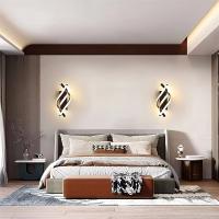 Lámpara De Pared Ajustable De Concha Estilosa 1pc Diseño Elegante En Blanco Y Negro Instalación Fácil Para Dormitorio - details 0