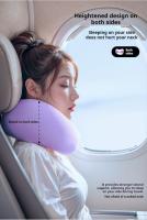 Almohada De Viaje Para El Cuello En Forma De U De Espuma De Memoria Ajustable Y Portátil Soporte De Cuello Suave Para Descanso Del Mediodía Y Sueño - details 3