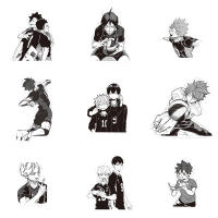 Pegatinas De Voleibol Anime Haikyuu!! 10/30/65pcs En Blanco Y Negro Para Teléfono Estuche Guitarra Diseño Cool Hinata Shoyo Resistentes Al Agua - details 5