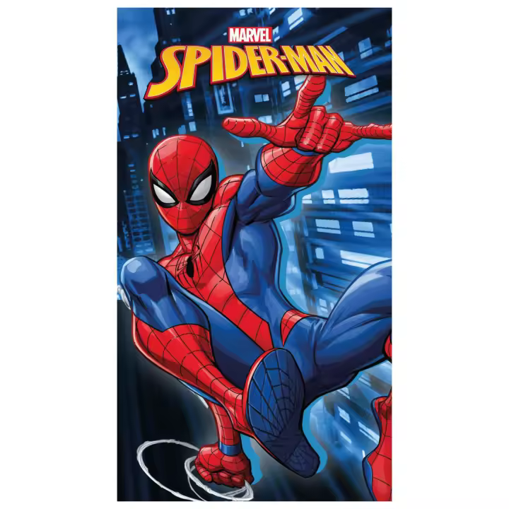 Spiderman - Toalla Playa Microfibra 70 x 140 cm Oficial Disney Marvel Rojo, Azul, Telarañas (Modelo 6: JE11529CO) - 1