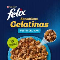 FELIX - Sensations Gelatina (24x85 gr) - Comida Húmeda Festín del Mar (Sardinas, Salmón, Carbonero y Trucha) (2 Cajas de 12x85 gr) - details 0