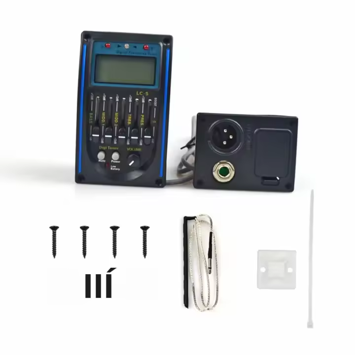 LC-5 Preamplificador De Guitarra Acústica Con Igualizador De 5 Bandas Y Tuner Piezo Cerámico Accesorio Musical Para Guitarra - 1