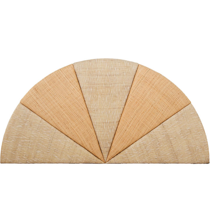 Cabecero cama ratan acolchadotrasera madera 160x4x81cm