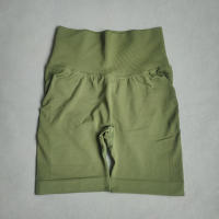 Shorts De Yoga Para Mujer Deporte Cortas De Cintura Alta Sin Costuras Para Gimnasio Y Ciclismo Elevador De Glúteos Fitness - details 15
