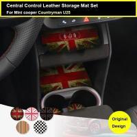 6Pcs Tapete De Cuero Antideslizante Para Puerta De Coche Mini Countryman U25 2024 2025 Soporte De Taza Y Ranura Decorativo - details 0