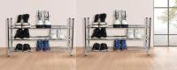 MAXELLPOWER Juego de 2 zapateros de 3 baldas, Organizador Zapatos, Zapatero metalico 3 baldas, estanteria Zapatos, Zapatero Entrada recibidor 62x23x51cm Cada Zapatero - details 1
