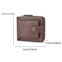 Cartera De Cuero Para Hombre Lujo Monedero Con Bolsillo Para Monedas Y Tarjetas Cierre De Cremallera Antirrobo Regalo Para Hombres - details 36