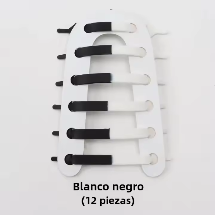12Pcs Lazos De Zapatillas Elásticos De Silicona Para Niños Y Adultos Accesorios De Zapatos Sin Atar Material De Goma - 1