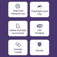 Lámpara Anti-Mosquitos UV Recargable Por USB Control De Plagas Sin Batería Lámpara Electrónica Para El Hogar Chcyus - details 9