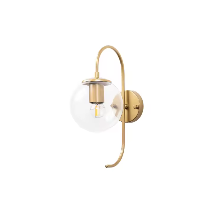 Aplique de pared WELLHOME, Estructura de metal Color Oro brillante - 1