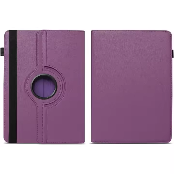TEMCO Funda Tablet Universal 10,1 Pulgadas, Funda Universal para Ipad 9,7 pulgadas, Fundas Con gomas de Seguridad, 4 ganchos en Esquina, 2 Ranuras para Fijar Multi Angulo, Giratoria, Liso, Compatible para iPad Huawei MediaPad Lenovo Samsung Acer Dell HP - 1