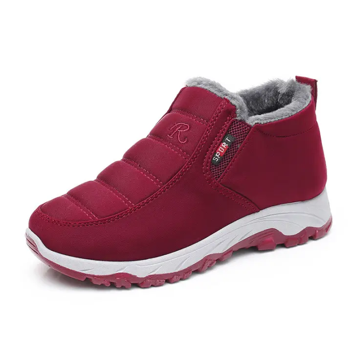 Botas De Nieve Para Mujer Invierno Nuevo Algodón Impermeable Antideslizante Con Forro De Peluche Casual Comodidad Botas De Tobillo Modernas De Estilo Callejero - 1