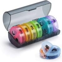 Pastillero Semanal 7 Días 2 Vicios al Día, pastillero portátil con gran compartimento Independiente, sin BPA - details 0