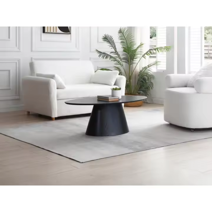 Vente-unique - Mesa de centro de MDF - Negro - ANTELADA - 1