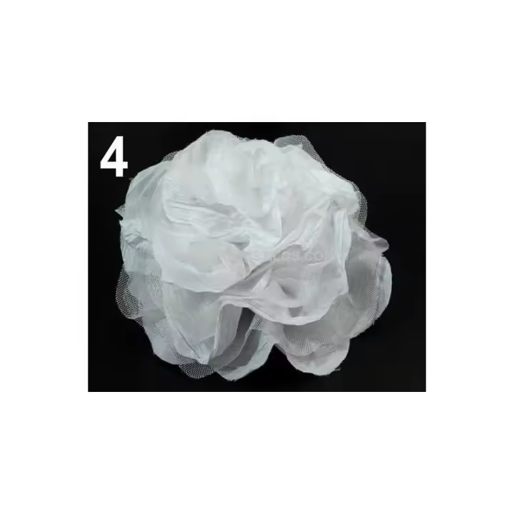 BROCHE FLOR TELA Y TUL 14 CMS. Raíz FLORES Inicio FLORES DE TELA - Adorno para Ropa Elegante - 1
