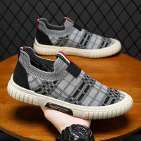 Zapatos Casuales Para Hombre Suela De Goma Transpirables Malla Zapatos Slip-on Deportivos Con Tela round Toe Verano - details 22