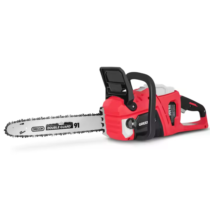 GREENCUT GS560L - Motosierra de batería de litio 56V para 2,0Ah/4,0Ah, espada de 16'' Oregon, velocidad de corte hasta 19 m/s, con funda de espada - 1